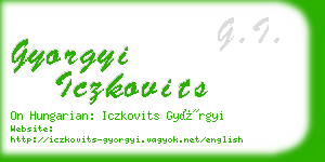 gyorgyi iczkovits business card